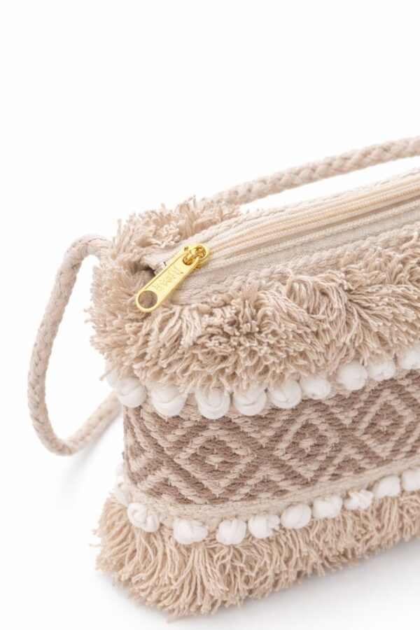 Boho Sustainable Sling Bag for Women | Handcrafted Cotton Texture | 9 × 11 Inches | Respun