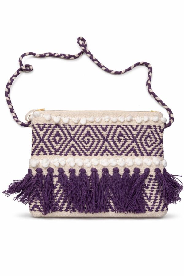 Boho Sustainable Sling Bag for Women | Handcrafted Cotton Texture | 9 × 11 Inches