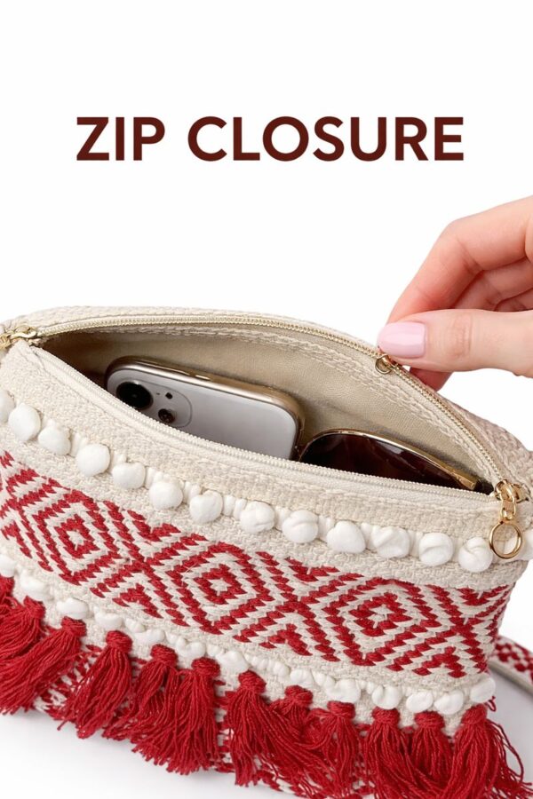 Boho Sustainable Sling Bag for Women | Handcrafted Cotton Texture | 9 × 11 Inches