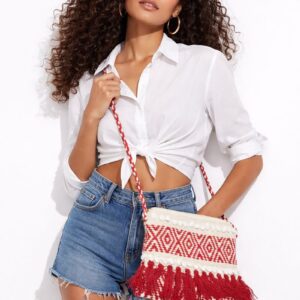 Boho Sustainable Sling Bag for Women | Handcrafted Cotton Texture | 9 × 11 Inches