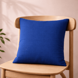 Upcycled sustainable cushion in neutral tones for eco-friendly home decor by Respun