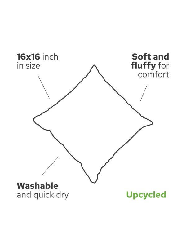 Upcycled sustainable cushion in neutral tones for eco-friendly home decor by Respun