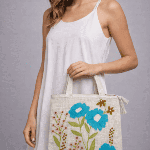 Sustainable Tote Bag with Zip Closure